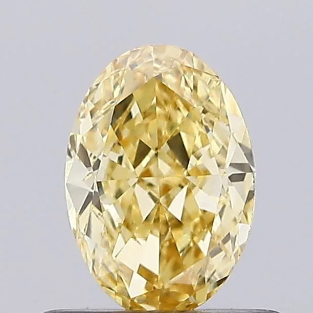 0.59ct Oval Lab Grown Diamond (Colour Fancy Intense Yellow, Clarity VVS1, IGI Certified)