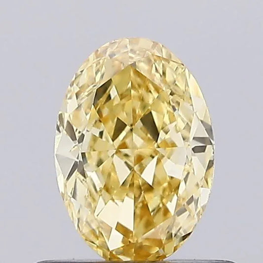 0.59ct Oval Lab Grown Diamond (Colour Fancy Intense Yellow, Clarity VVS1, IGI Certified)