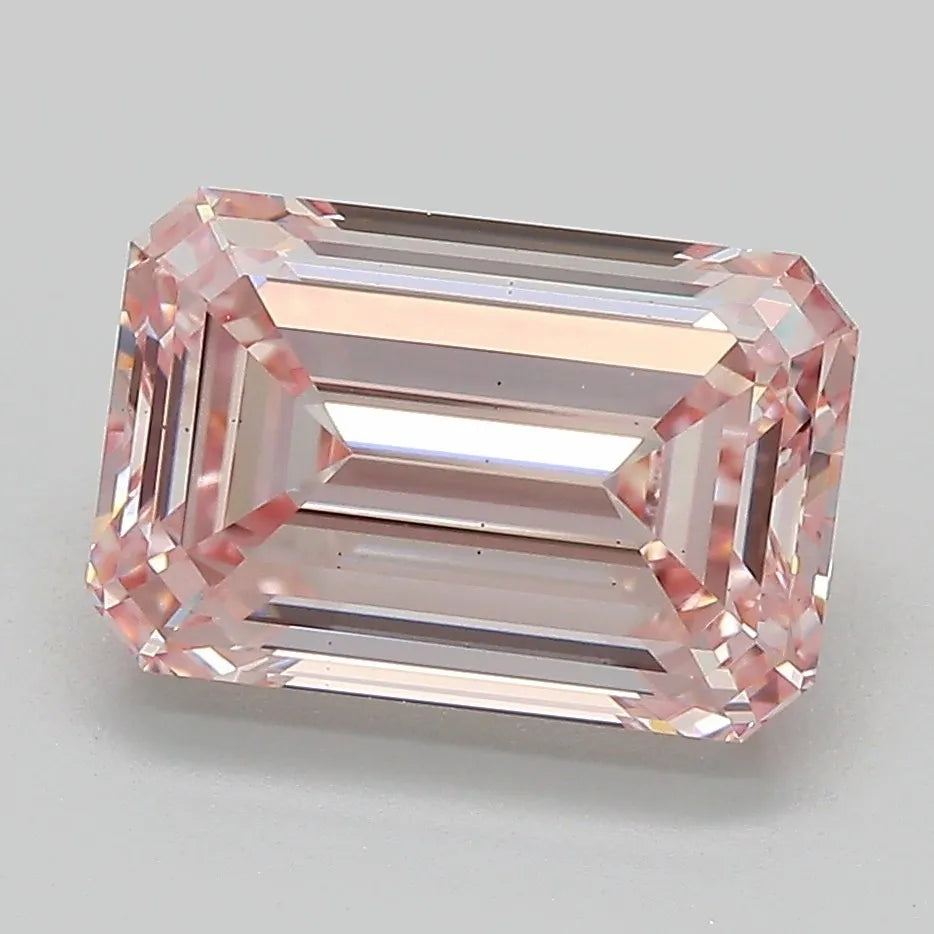 3.54ct Emerald Lab Grown Diamond (Colour Fancy Intense Pink, Clarity VS1, IGI Certified)